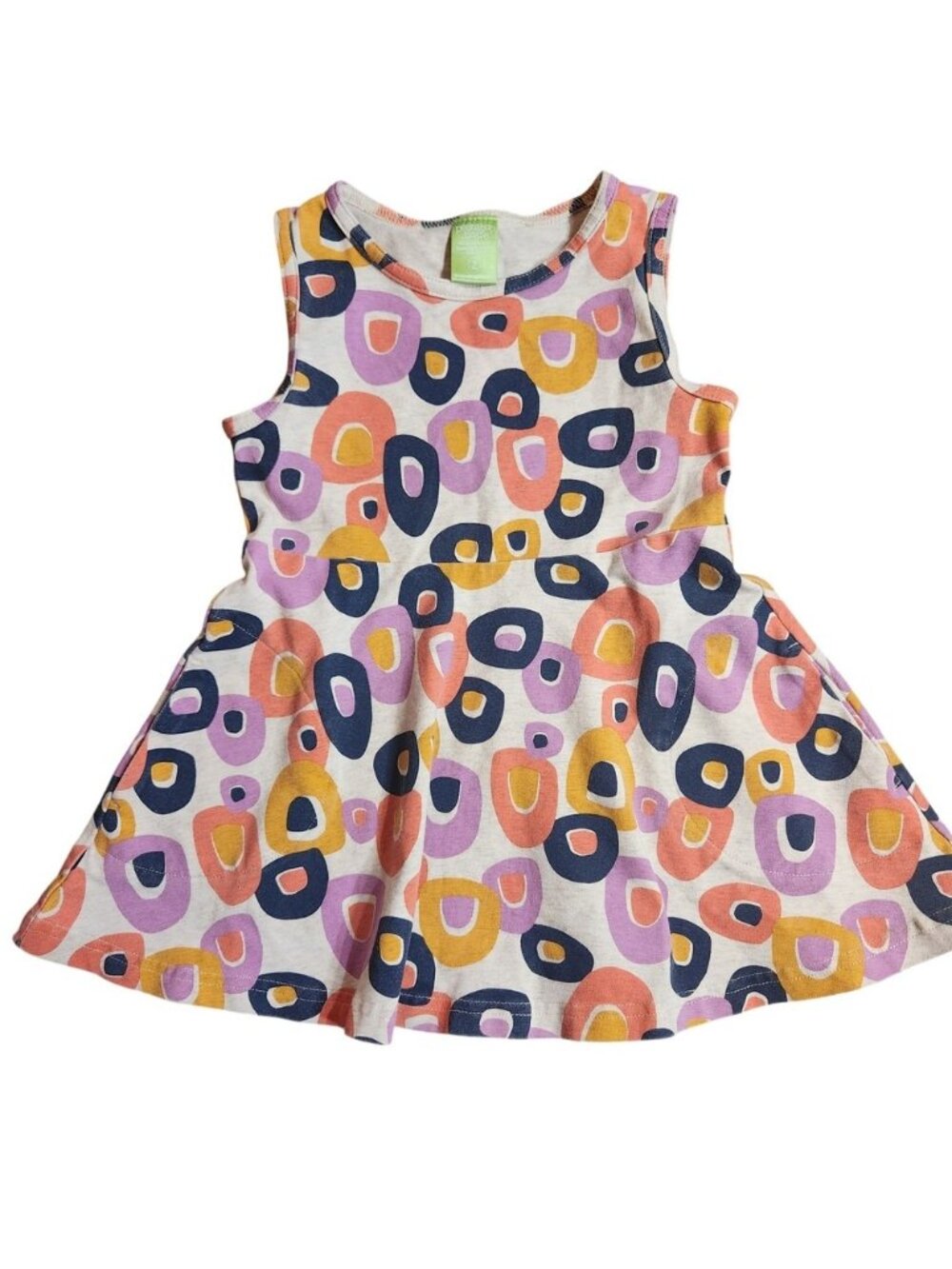 Peekaboo Beans Girls Dress‎ Size 2 Abstract Circles Print Sleeveless A-Line